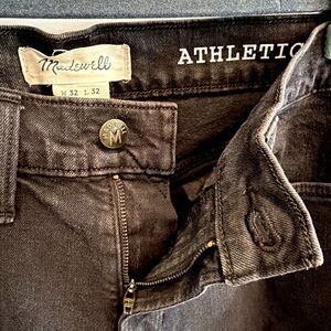 Madewell Mens Sz 32x32 Athletic Slim Jeans Black Straight Stretch NG313 Classic